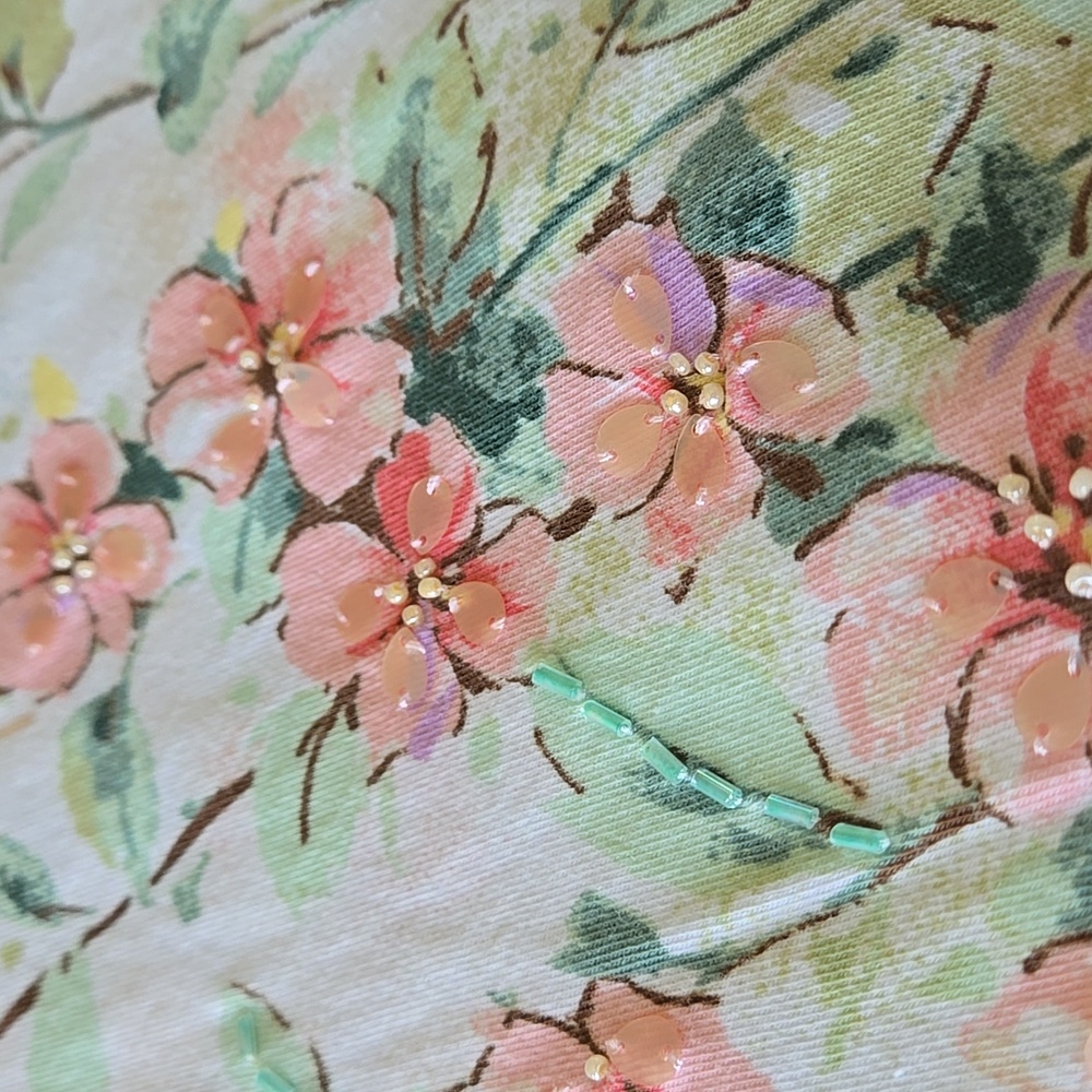 Short Sleeve Colorful Floral Top - Picture 8 of 8